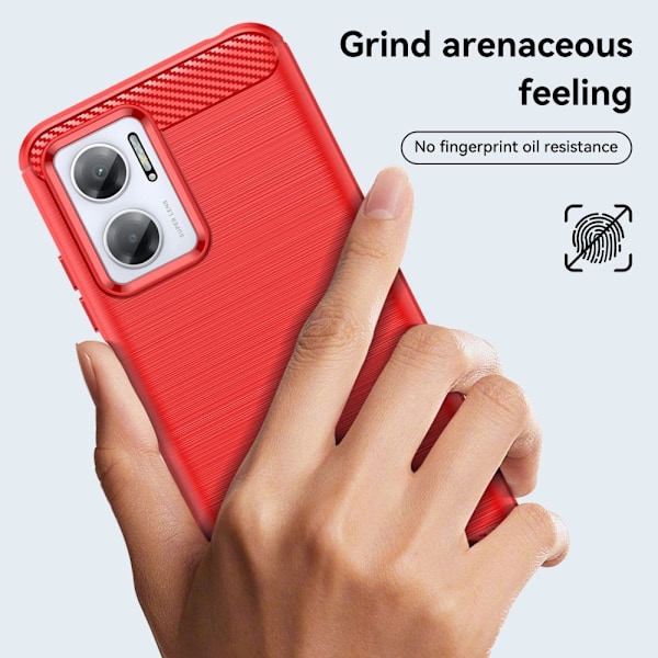Xiaomi Redmi 10 5G Skal Borstad Stål Textur Röd