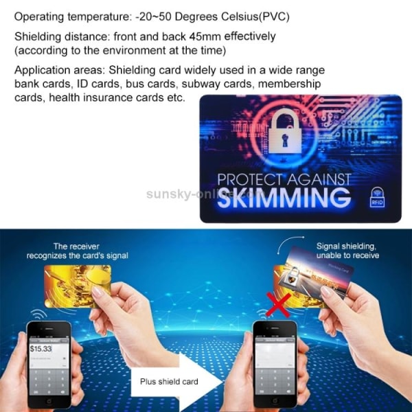 RFID Skimmingskydd Skim-Block Kort