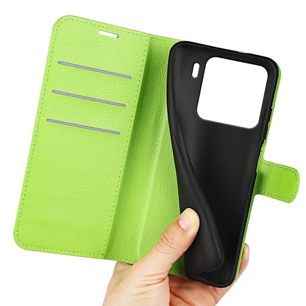 Xiaomi 15 Fodral Litchi Läder Grön