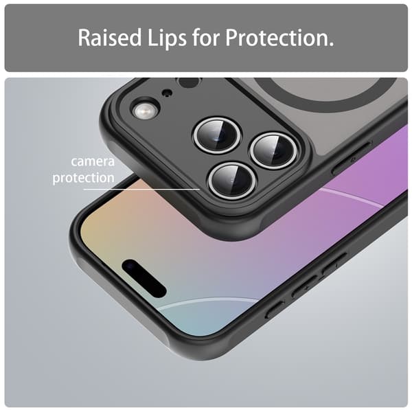 iPhone 17 Pro/18 Pro Skal MagSafe Hybrid Svart