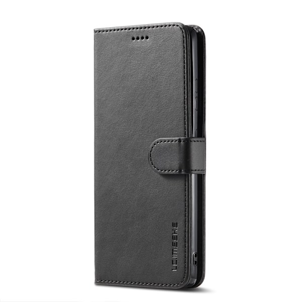 Samsung Galaxy S21 Ultra - LC.IMEEKE Läder Fodral - Svart Black Svart