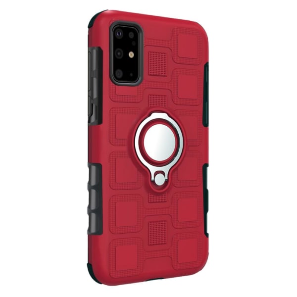 Samsung Galaxy S20 Ultra - Geometriskt Ring Skal - Röd Red Röd