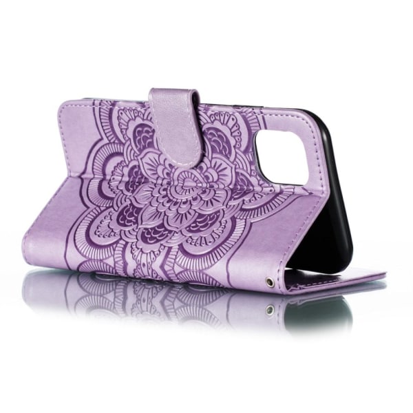 iPhone 11 - Sun Mandala Plånboksfodral - Lila Purple Lila