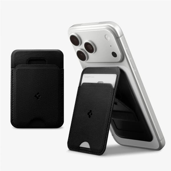 Spigen Magnetsik MagSafe Korthållare Slim Fold Tripod Svart
