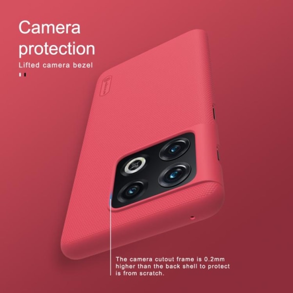 NILLKIN OnePlus 10 Pro 5G Skal Frosted Shield Röd