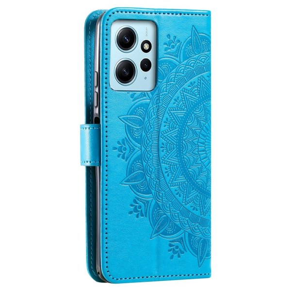 Xiaomi Redmi Note 12 4G Fodral Mandala Läder Blå