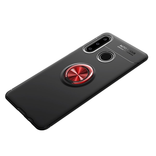 Huawei P40 Lite E - Ring Skal - Svart/Röd Svart/Röd Svart/Röd