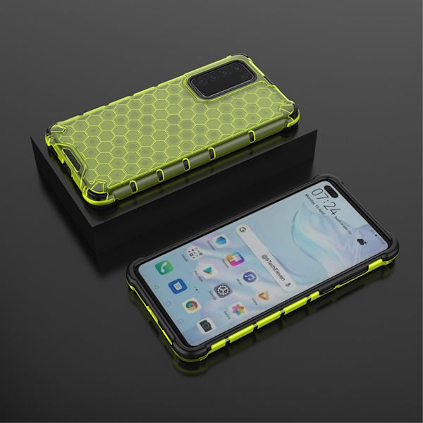 Huawei P40 - Armor Honeycomb Textur - Grön Green Grön