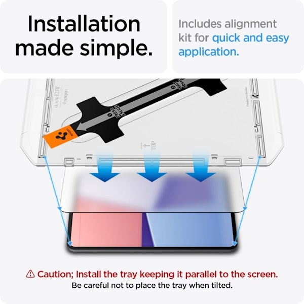Spigen iPad Pro 13 2024 Skärmskydd "Ez Fit" Glas.tR Transparent