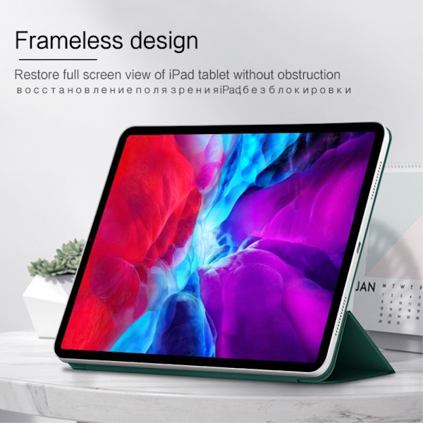 iPad Pro 12.9 (2018/2020/2021) - Solid Tri-Fold Fodral - Grön Grön
