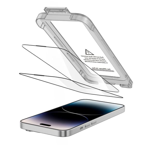 Tech-Protect iPhone 14 Pro 2-PACK Skärmskydd Quick Set+ Svart
