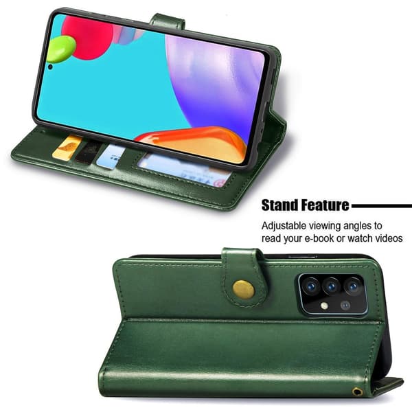 Samsung Galaxy A72 - Solid Plånboksfodral - Grön Green Grön
