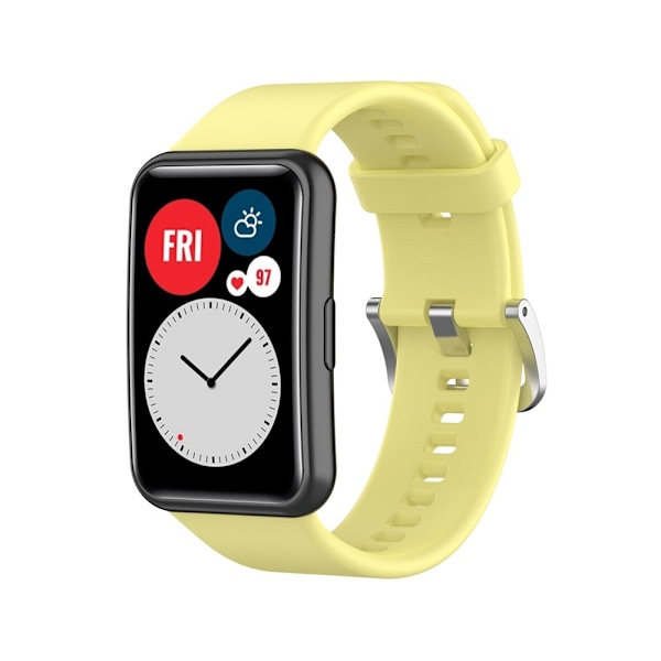 Silikon Armband För Huawei Watch Fit - Gul Yellow Gul