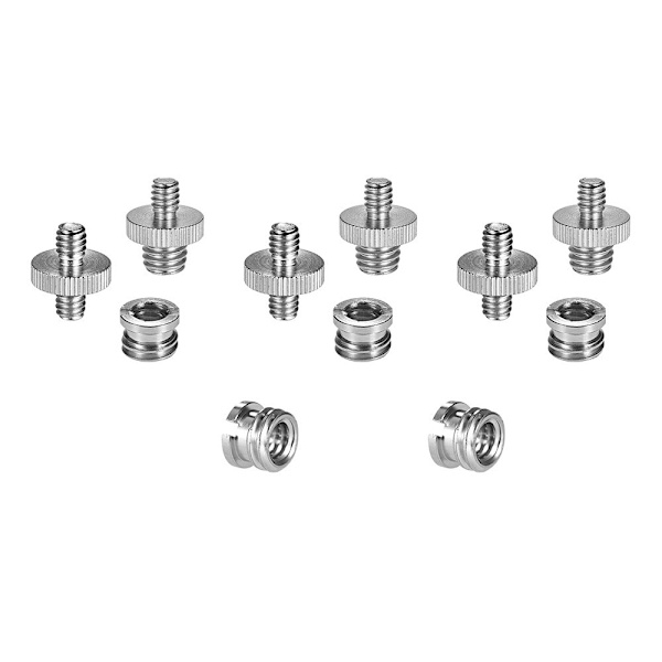 11-PACK 1/4" & 3/8" Skruv Adapter För Kamera