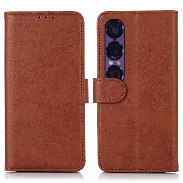 Sony Xperia 1 VII Plånboksfodral Läder Brun