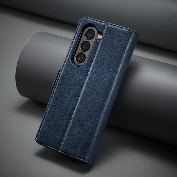 LC.IMEEKE Galaxy Z Fold 5 Fodral RFID Läder Blå