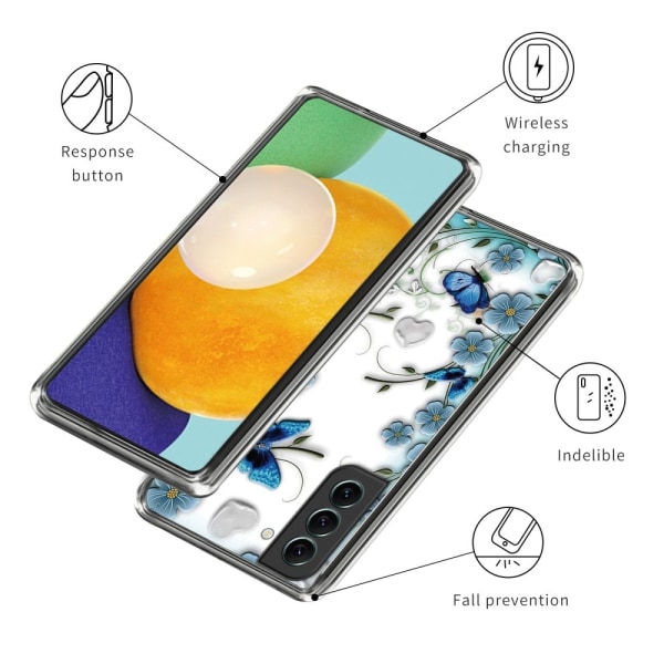 Samsung Galaxy S24 Plus Skal Med Tryck Fjärilar/Blommor