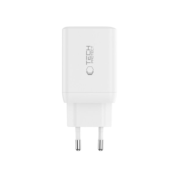 Tech-Protect 45W Väggladdare PD Inkl. USB-C Kabel Vit