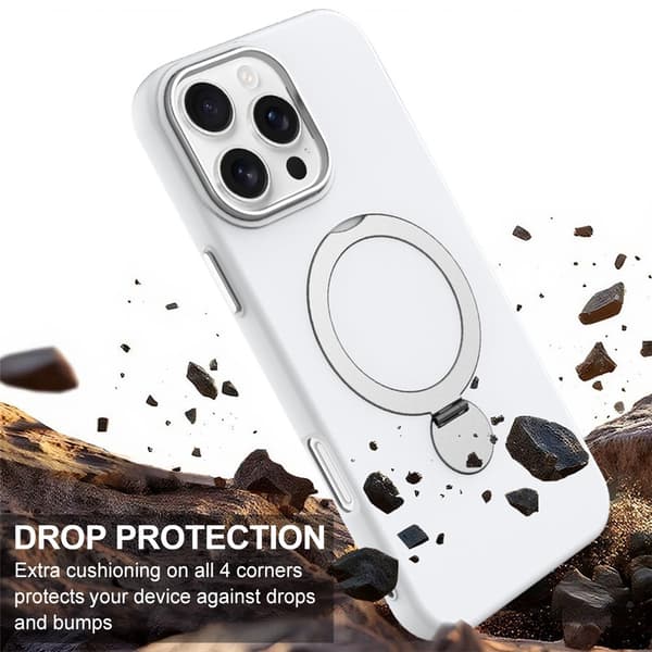 iPhone 16 Pro Skal MagSafe Kickstand Hybrid Vit