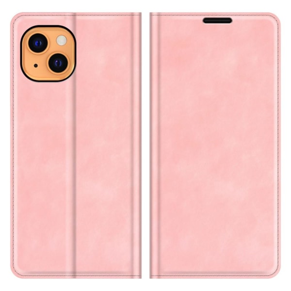 iPhone 13 Mini - Silkeslent Flip Fodral - Ljus Rosa