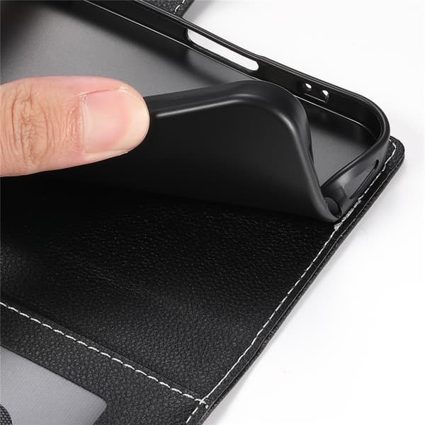 Samsung Galaxy S26 Ultra Plånboksfodral Läder Svart