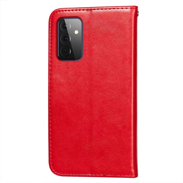 Samsung Galaxy A72 - Läder Fodral - Röd Red Röd