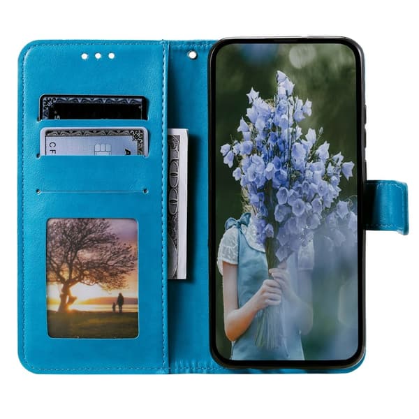 Samsung Galaxy A07 Fodral Mandala Läder Blå