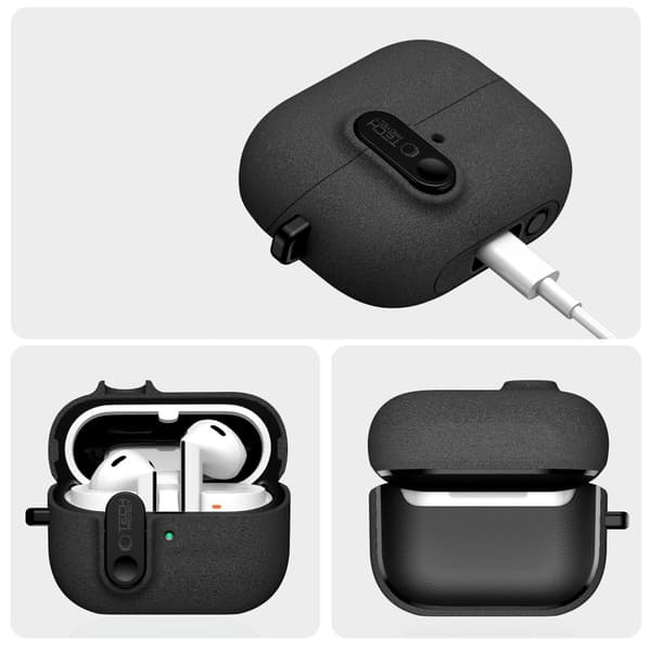 Tech-Protect Galaxy Buds 3/3 Pro/3 FE Skal Slim Hook Svart
