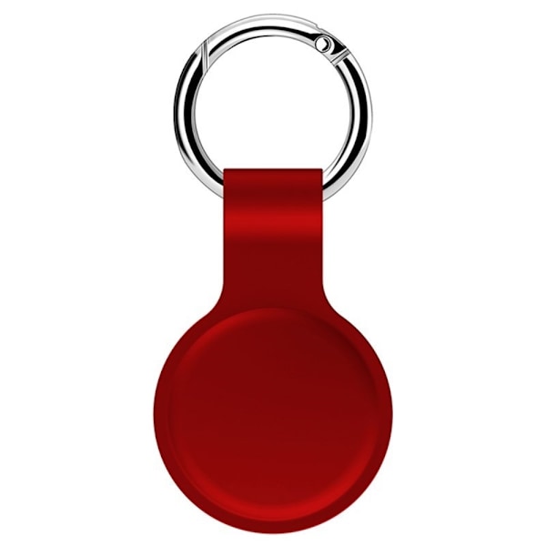 Apple AirTag Hållare Silikon Nyckelring - Röd Red Röd