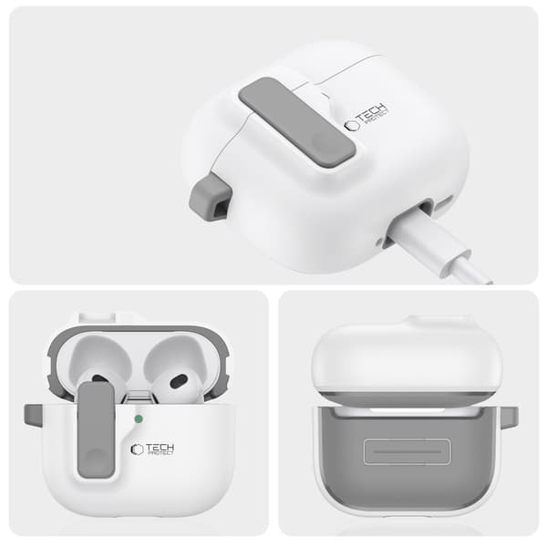 Tech-Protect AirPods 4 Skal Slim Hook Vit