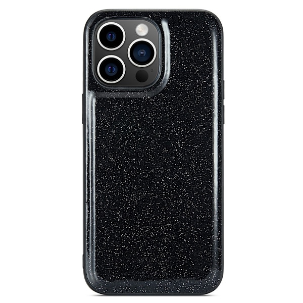 DG.MING iPhone 15 Pro Max Skal Läder Glitter Svart