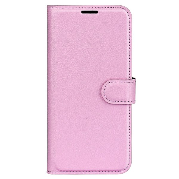 Samsung Galaxy S23 Fodral Litchi Läder Ljus Rosa