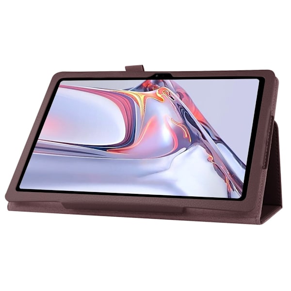 Samsung Galaxy Tab A7 10.4 Fodral Litchi läder Brun Brown Brun