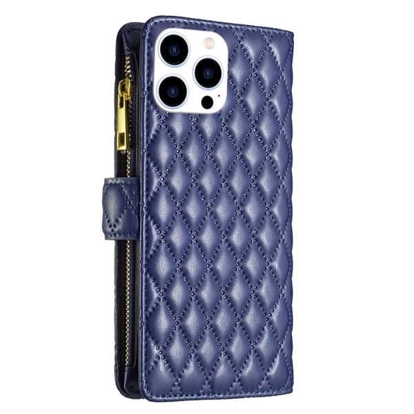 BINFEN iPhone 16 Pro Max Fodral Diamond Multifunktionell Blå