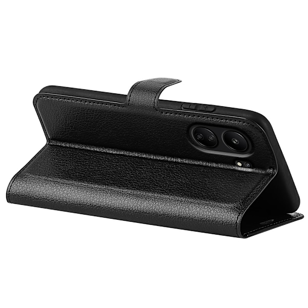 Xiaomi Redmi 13C 4G Fodral Litchi Läder Svart