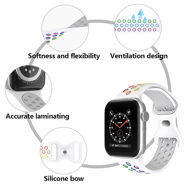 Sportarmband Dual-Color Apple Watch 41/40/38 mm (M/L) Pride