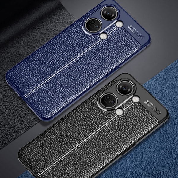 OnePlus Nord 3 5G Skal Litchi Textur Blå