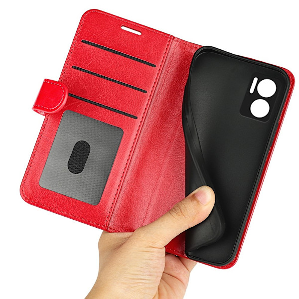 Xiaomi Redmi 10 5G Fodral Crazy Horse Läder Röd