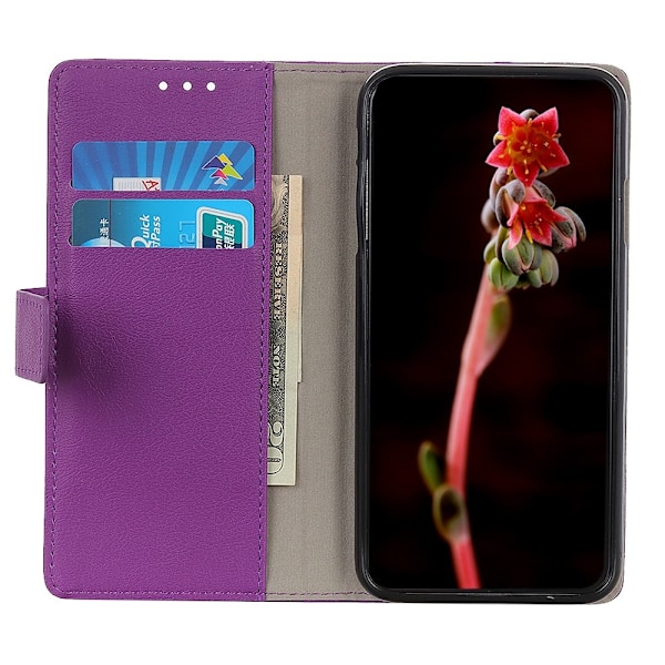Motorola Moto G200 Fodral Solid Läder Lila