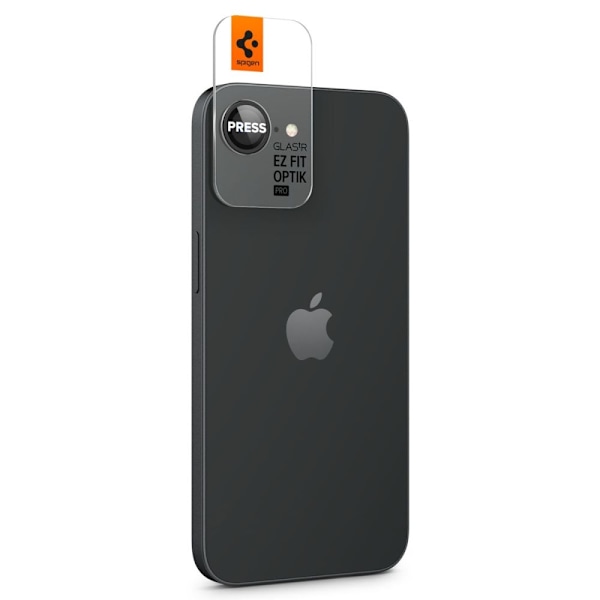 Spigen iPhone 16e 2-PACK Linsskydd GLAS.tR Optik Svart