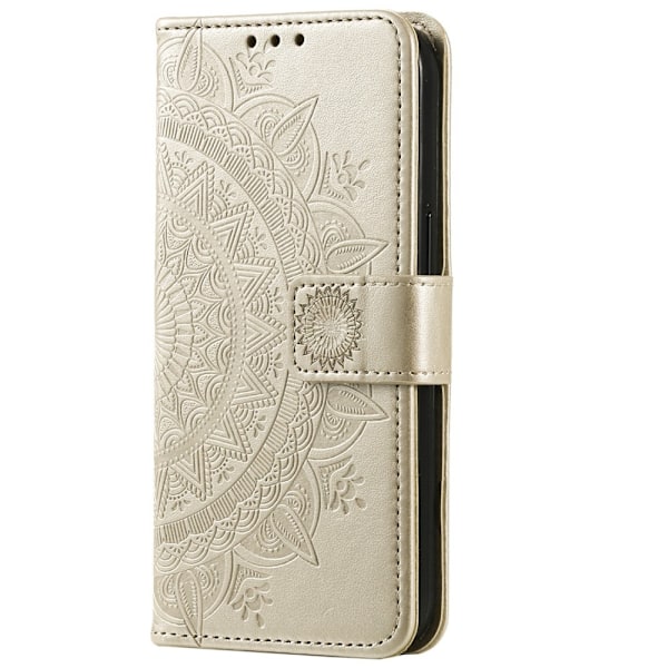 Xiaomi Redmi Note 14 5G Fodral Mandala Läder Guld
