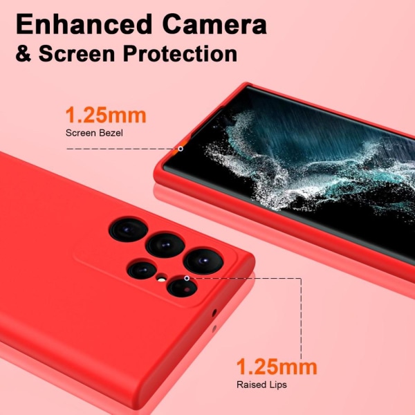 Samsung Galaxy S23 Ultra Skal Gummerat TPU Röd