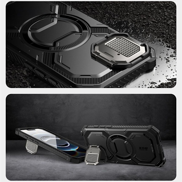 Supcase iPhone 16e Skal MagSafe Iblsn ArmorBox Svart