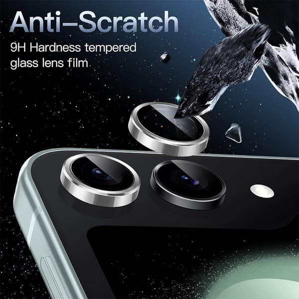 ENKAY Samsung Galaxy Z Flip 7 Linsskydd Silver