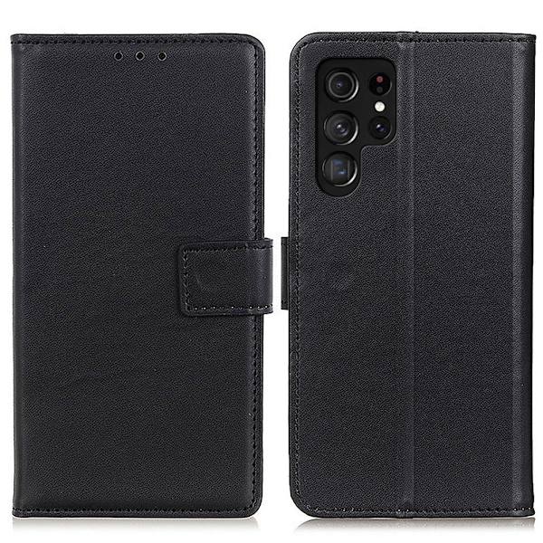 Samsung Galaxy S22 Ultra Fodral Läder Svart