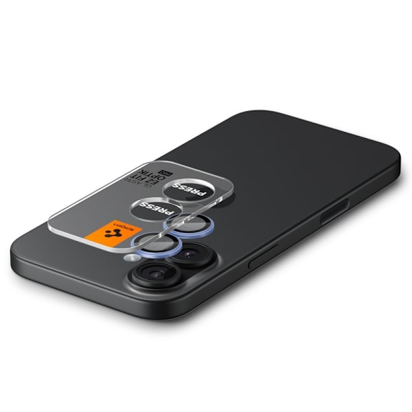 Spigen iPhone 17/16/16 Plus 2-PACK Linsskydd GLAS.tR "Ez Fit" Blå