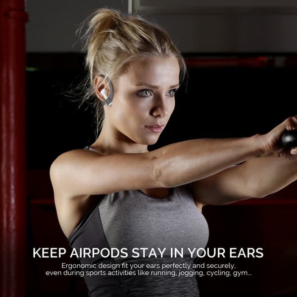AHASTYLE AirPods/AirPods Pro 2/1 Öronkrokar Grå