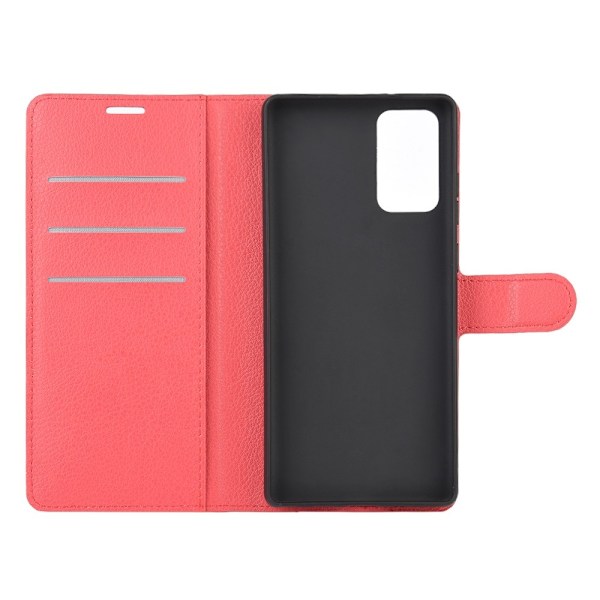 Samsung Galaxy Note 20 - Litchi Plånboksfodral - Röd Red Röd