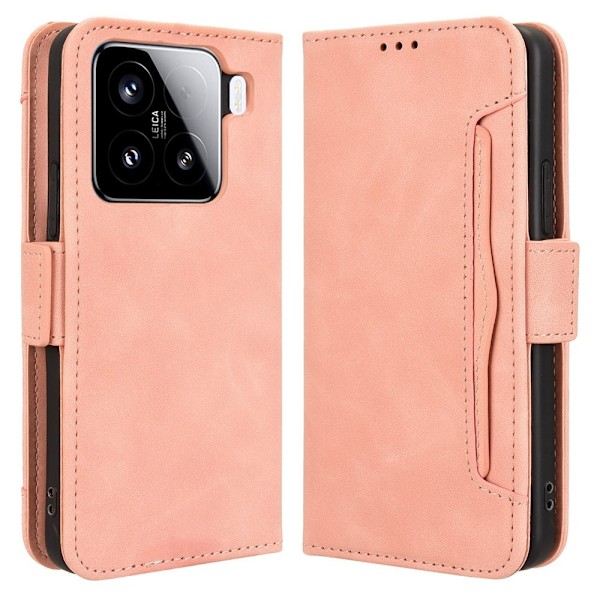 Xiaomi 15 Fodral Med Avtagbart Kortfodral Rosa