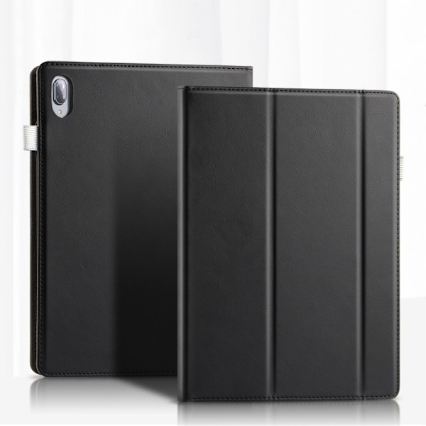 Lenovo Tab P11 Pro - Tri-Fold Fodral Med Pennhållare - Svart Black Svart